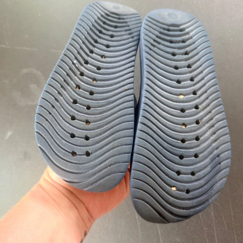 Nike Kawa Slides Kids Size 13C Navy Blue Sport Minimalist Pool Beach